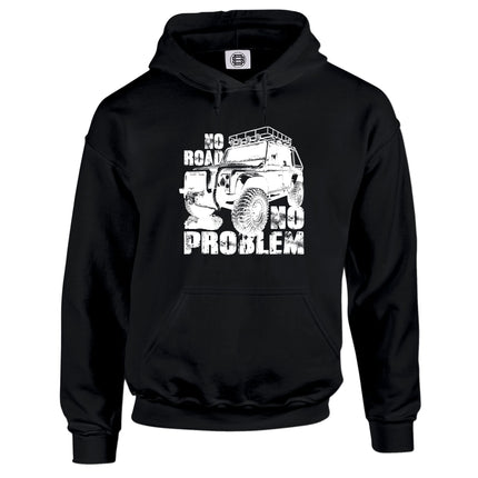 No Road No Problem off road 4x4 hoodie in black