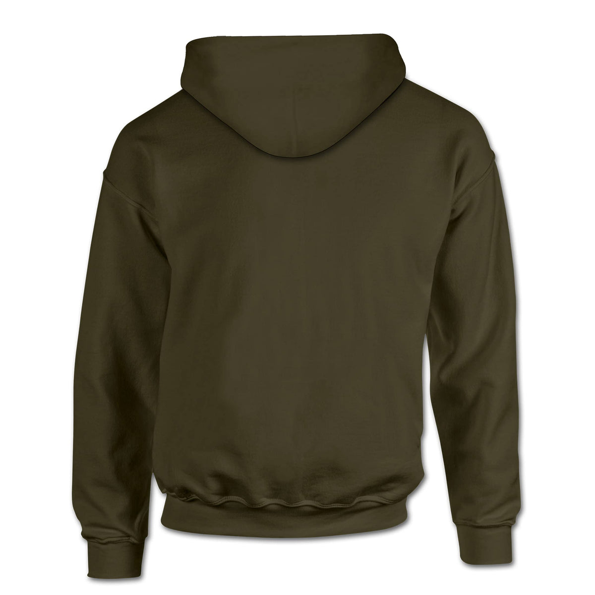 Back of the plain olive off road 4x4 hoodie