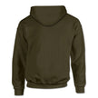 Back of the plain olive off road 4x4 hoodie