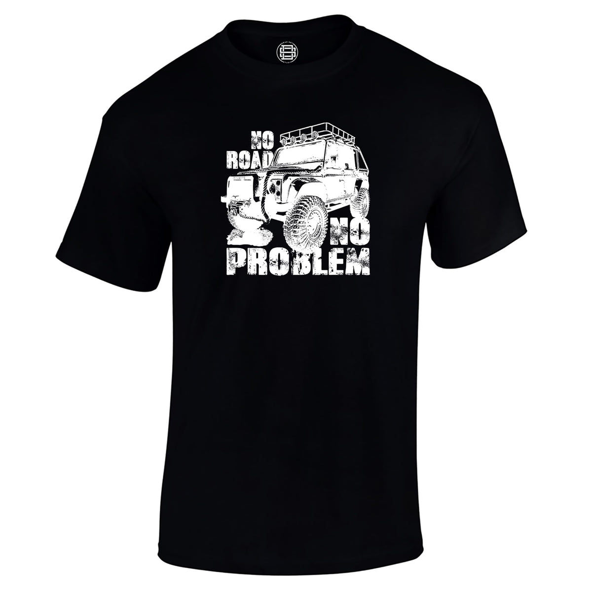 No Road No Problem off road 4x4 t-shirt in black