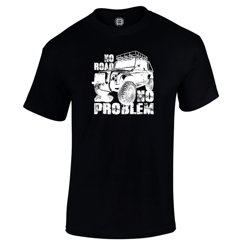 No Road No Problem off road 4x4 t-shirt in black