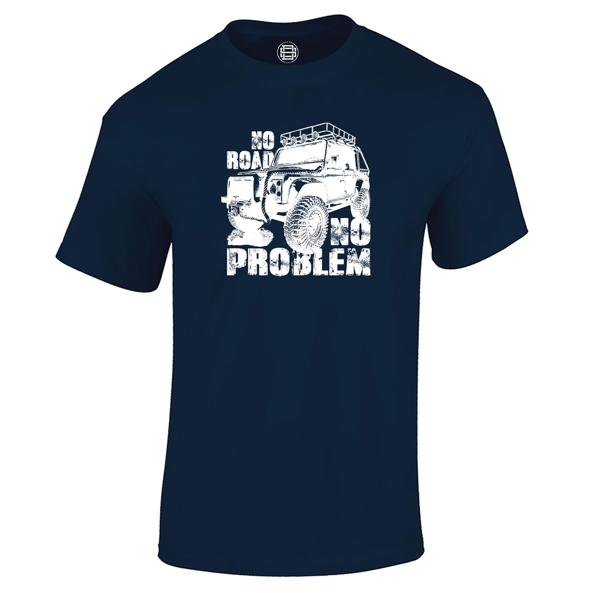 No Road No Problem off road 4x4 t-shirt in navy